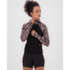 Koszulka z długim rękawem Mons Royale Bella Merino Long Sleeve Hood Women Rock Leopard/Black