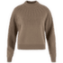 Övik Solid Jacquard Knit Women Suede Brown