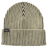 Fishermans Rolled Beanie Contrast Stripe: Black