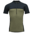 Lauparen Merino 190 Zip Tee Men 284A INK/LICHEN/BLACK