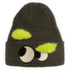 Knitted Hat Fun FUN EYES BEETLE GREEN