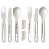 Detour Stainless Steel Cutlery Set - [2P] [6 Piece] Stainless Steel Grey