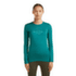 Koszulka z długim rękawem Icebreaker Merino 200 Oasis LS Crewe Sunrise Summit Women TIDAL TEAL