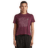 Koszulka z krótkim rękawem Icebreaker Merino 150 Tech Lite SS Crop Tee Great Heights Women DK BERRY