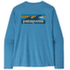Koszulka z długim rękawem Patagonia LONG-SLEEVED CAP COOL DAILY SHIRT - BROADSHORT LOGO Men Shore Blue - Light Shore Blue X-Dye
