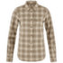 Övik Flannel Shirt Women Chalk White-Suede Brown