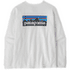 Koszulka z długim rękawem Patagonia Long-Sleeved P-6 Logo Women Fiber White