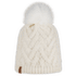 KNITTED & FLEECE BAND HAT CARYN CARYN WHITE