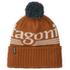 Powder Town Beanie Hut Tripper Logo: Cinnamon Brown